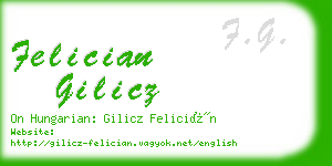 felician gilicz business card